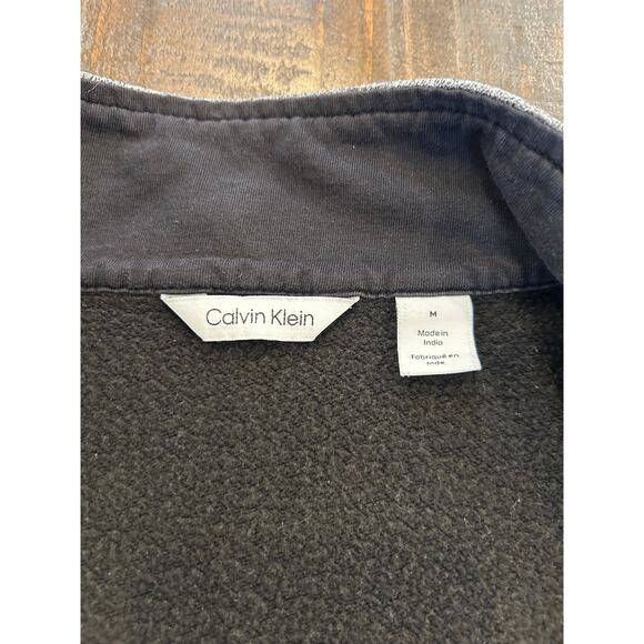 Calvin Klein Letter Block Logo Mens Full Zip Sweatshirt Size Medium Track Jacket - Picture 6 of 10